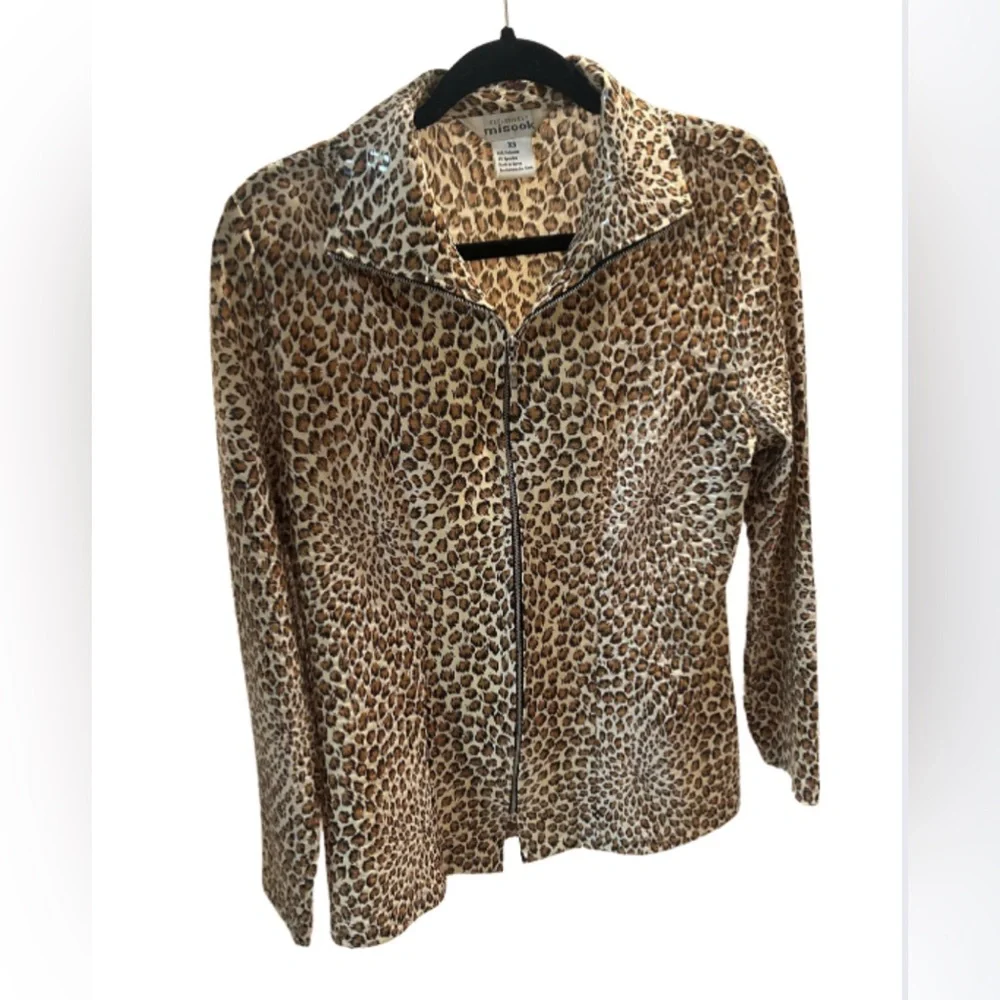 Exclusively Misook Leopard Sequin Jacket | Size XS | Vintage 90s